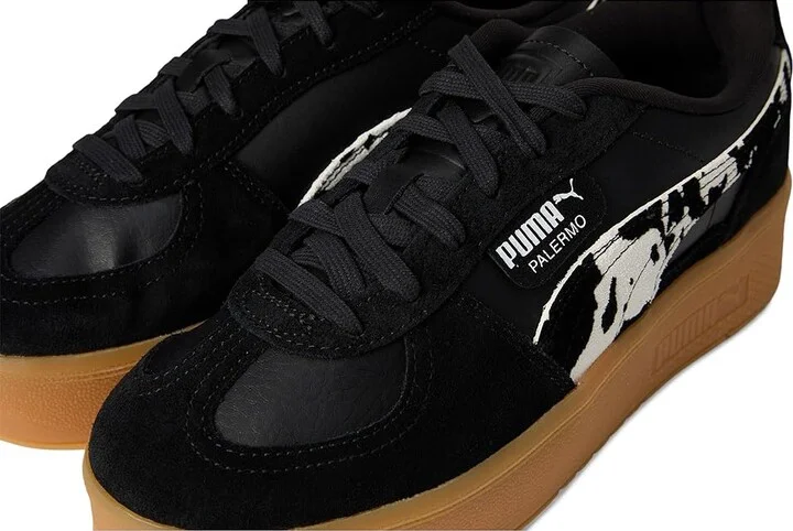 PUMA Palermo Elevata Shoes Women's Snow Shoes Black/Gum : 6.5 B - Medium, Leather/Suede - Image 7