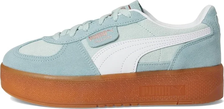 PUMA Palermo Elevata Shoes Women's Snow Shoes Peaceful Blue/Gum : 10.5 B - Medium, Leather/Suede - Image 6
