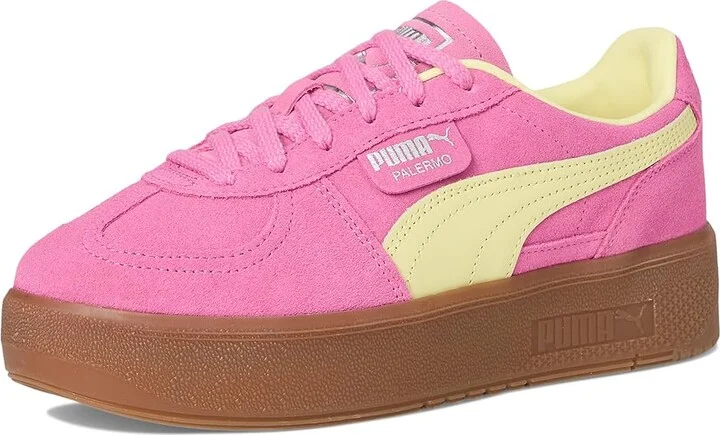 PUMA Palermo Elevata Shoes Women's Snow Shoes Posie Pink/Gold Moon : 10.5 B - Medium, Leather/Suede - Image 5