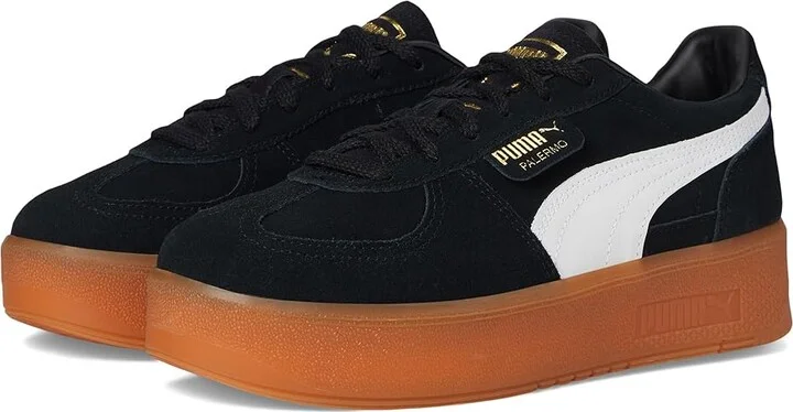 PUMA Palermo Elevata Shoes Women's Snow Shoes Puma Black/Gum : 9.5 B - Medium, Leather/Suede