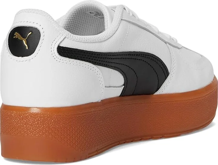 PUMA Palermo Elevata Shoes Women's Snow Shoes Puma White/Gum : 9.5 B - Medium, Leather/Suede - Image 4