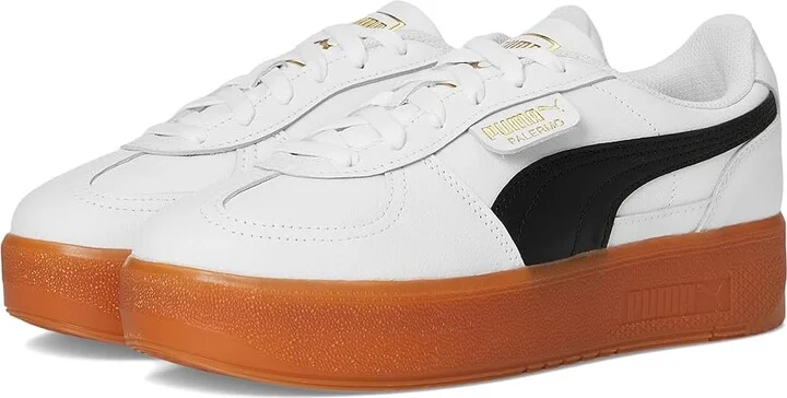 PUMA Palermo Elevata Shoes Women's Snow Shoes Puma White/Gum : 9.5 B - Medium, Leather/Suede