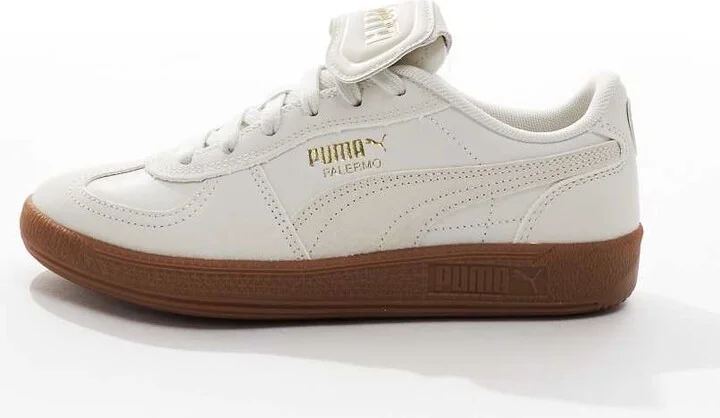 PUMA Palermo Premium sneakers in off - Image 2