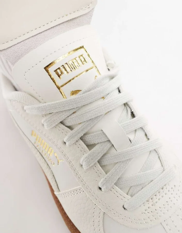 PUMA Palermo Premium sneakers in off - Image 4