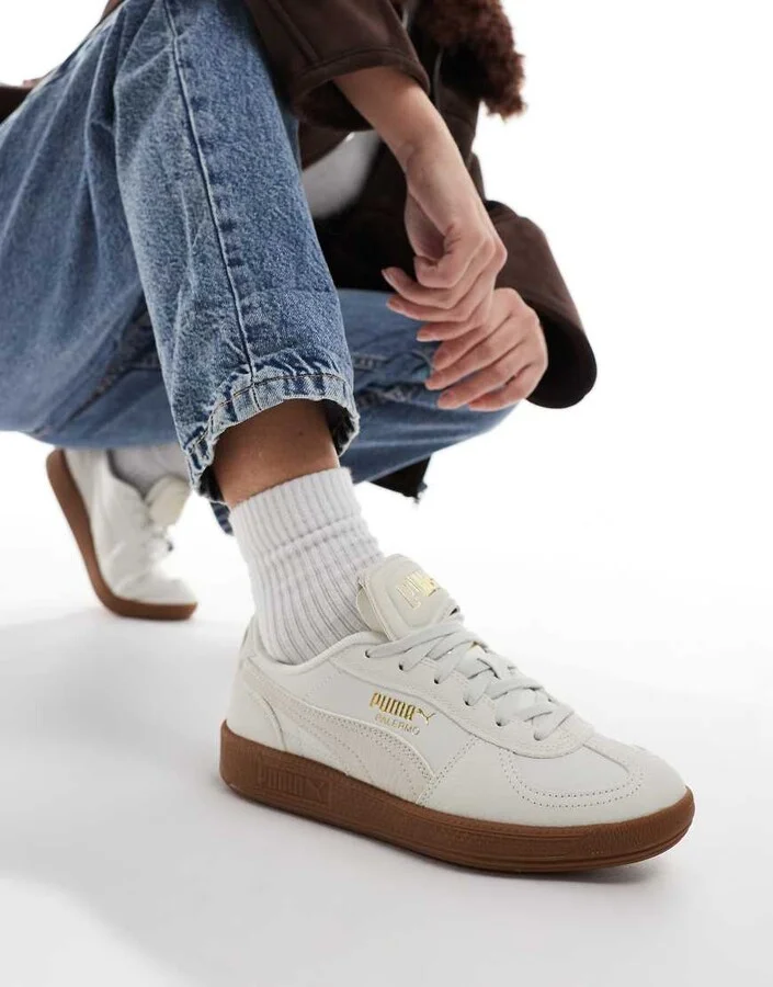 PUMA Palermo Premium sneakers in off