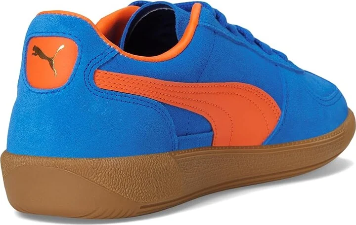PUMA Palermo Shoes Men's Shoes Hyperlink Blue/Flame Flicker/Gum : 10.5 D - Medium, Leather - Image 4