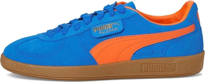PUMA Palermo Shoes Men's Shoes Hyperlink Blue/Flame Flicker/Gum : 10.5 D - Medium, Leather - Image 6