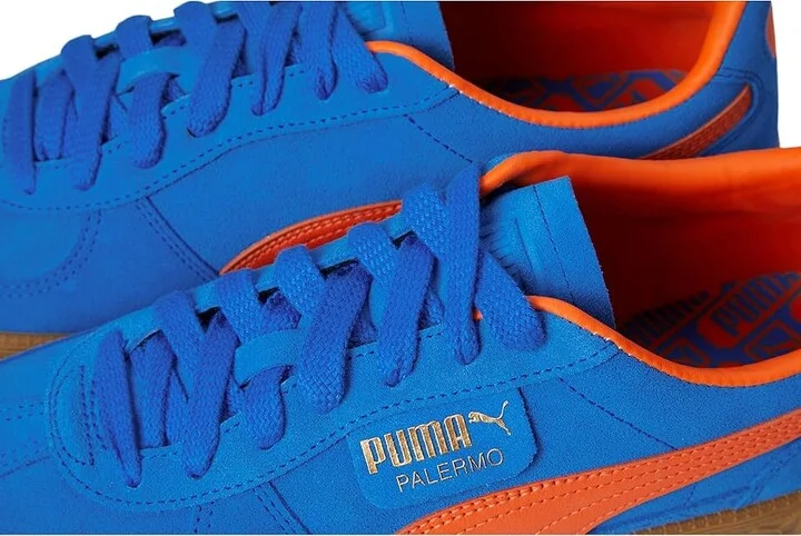 PUMA Palermo Shoes Men's Shoes Hyperlink Blue/Flame Flicker/Gum : 10.5 D - Medium, Leather - Image 7