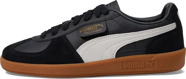 PUMA Palermo Shoes Men's Shoes Puma Black/Feather Gray/Gum : 12 D - Medium, Leather/Suede - Image 6