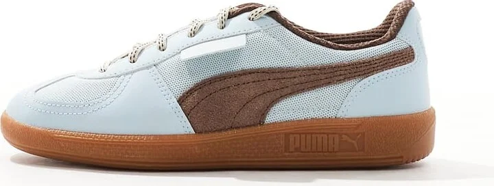 PUMA Palermo sneakers in blue and brown - Image 2