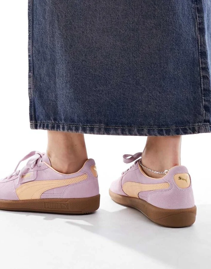 PUMA Palermo sneakers in pink & orange - Image 3