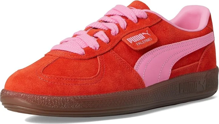 PUMA Palermo Sneakers Women's Boots Fierce Red/Poison Pink : 6 B - Medium, Leather/Textile - Image 5