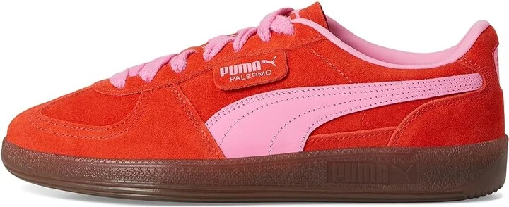 PUMA Palermo Sneakers Women's Boots Fierce Red/Poison Pink : 6 B - Medium, Leather/Textile - Image 6