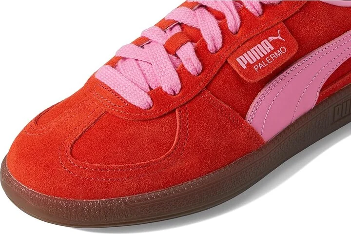 PUMA Palermo Sneakers Women's Boots Fierce Red/Poison Pink : 6 B - Medium, Leather/Textile - Image 7