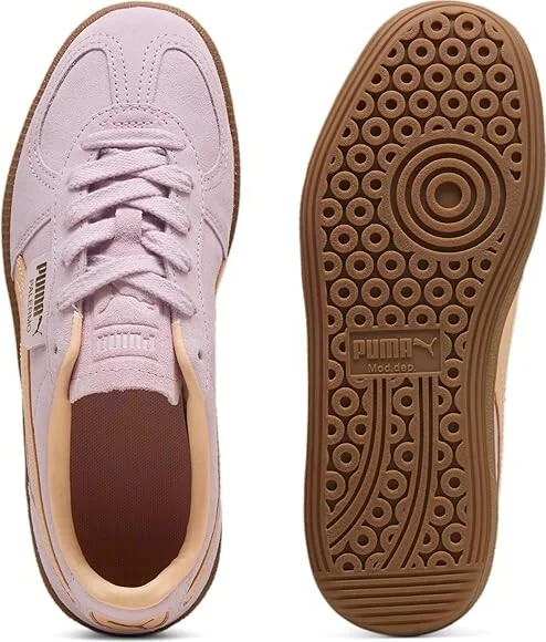 PUMA Palermo Sneakers Women's Boots Grape Mist/Peach Fizz : 6.5 B - Medium, Leather/Textile - Image 2
