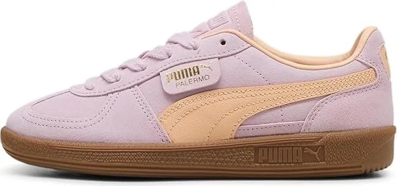 PUMA Palermo Sneakers Women's Boots Grape Mist/Peach Fizz : 6.5 B - Medium, Leather/Textile - Image 4