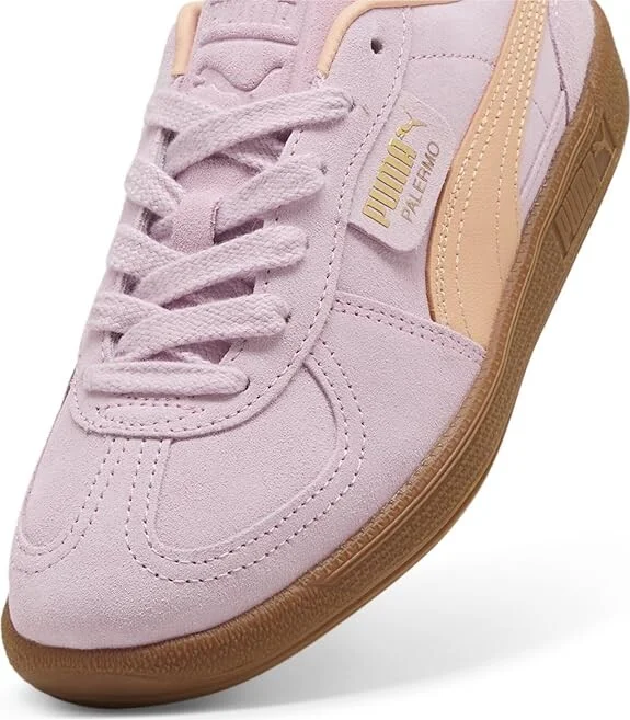 PUMA Palermo Sneakers Women's Boots Grape Mist/Peach Fizz : 6.5 B - Medium, Leather/Textile - Image 5