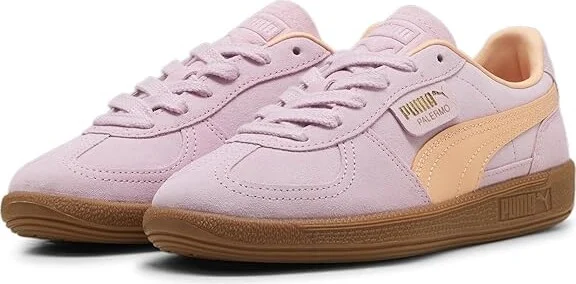PUMA Palermo Sneakers Women's Boots Grape Mist/Peach Fizz : 6.5 B - Medium, Leather/Textile