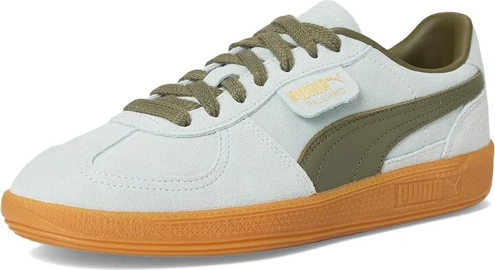PUMA Palermo Sneakers Women's Boots Peaceful Blue/Loden Green : 5.5 B - Medium, Leather/Textile - Image 5