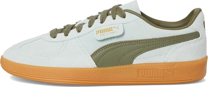 PUMA Palermo Sneakers Women's Boots Peaceful Blue/Loden Green : 5.5 B - Medium, Leather/Textile - Image 6
