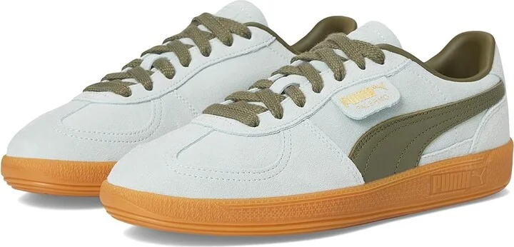 PUMA Palermo Sneakers Women's Boots Peaceful Blue/Loden Green : 5.5 B - Medium, Leather/Textile
