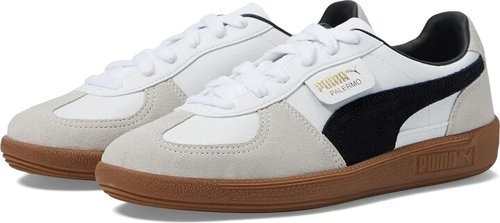 PUMA Palermo Sneakers Women's Boots PUMA White/Vapor Gray/Gum : 9.5 B - Medium, Leather/Textile