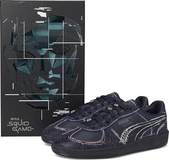 PUMA Palermo Squid Game Shoes Men's Shoes Navy/Bright Melon : 13 D - Medium, Leather/Suede - Image 7