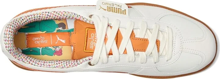 PUMA Palermo Squid Game Shoes Men's Shoes Warm White/Pumpkin Pie : 13 D - Medium, Leather/Suede - Image 2