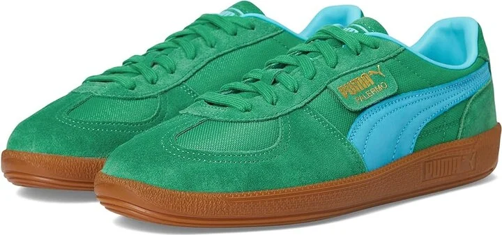 PUMA Palermo Vintage Shoes Men's Snow Shoes Archive Green/Bright Aqua : 8.5 D - Medium, Leather/Suede