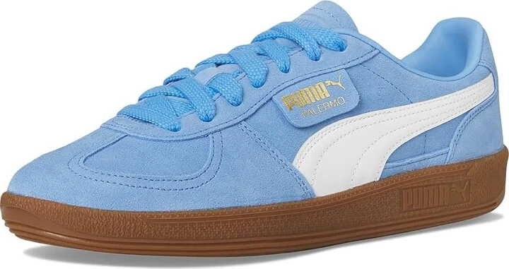 PUMA Palermo Vintage Shoes Men's Snow Shoes Team Light Blue/Puma White : 14 D - Medium, Leather/Suede - Image 5