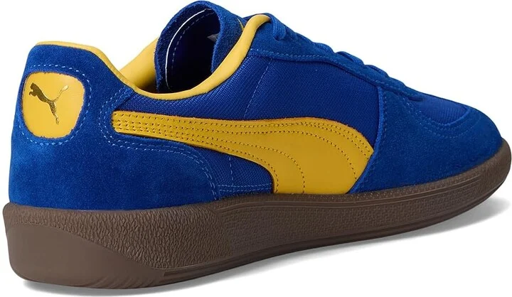 PUMA Palermo Vintage Shoes Men's Snow Shoes Vivid Blue/Sunny Yellow : 9 D - Medium, Leather/Suede - Image 4