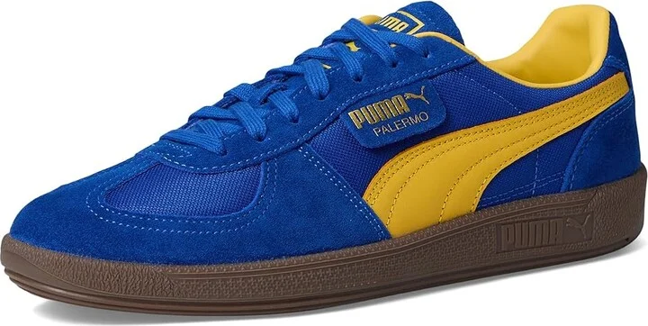 PUMA Palermo Vintage Shoes Men's Snow Shoes Vivid Blue/Sunny Yellow : 9 D - Medium, Leather/Suede - Image 5