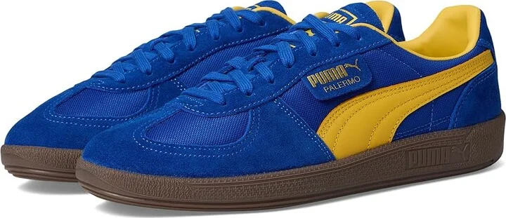 PUMA Palermo Vintage Shoes Men's Snow Shoes Vivid Blue/Sunny Yellow : 9 D - Medium, Leather/Suede