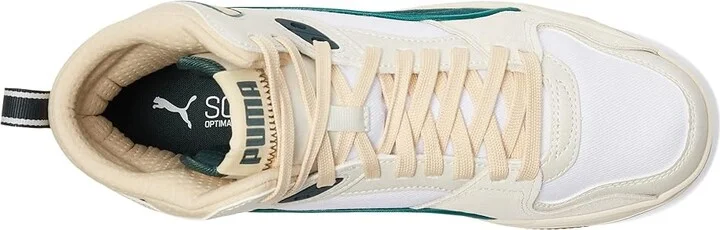 PUMA Rbd Break Mid Shoes Men's Shoes Vapor Gray/Green Terrain/White : 14 D - Medium, Suede/Textile - Image 2