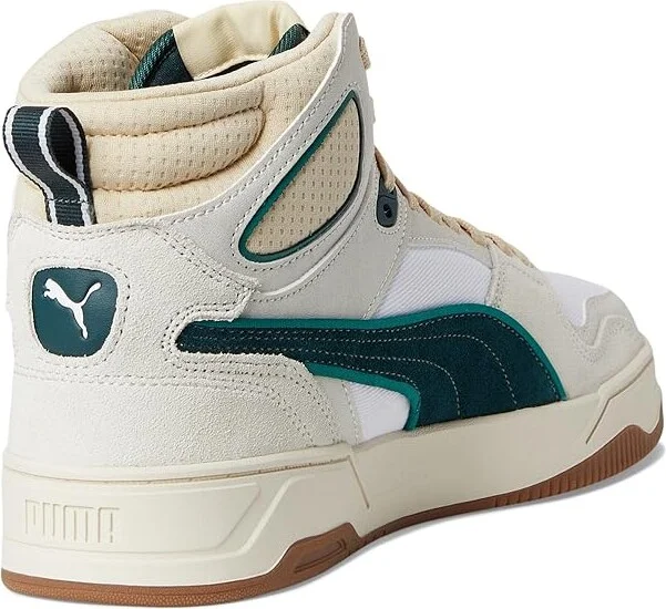 PUMA Rbd Break Mid Shoes Men's Shoes Vapor Gray/Green Terrain/White : 14 D - Medium, Suede/Textile - Image 4