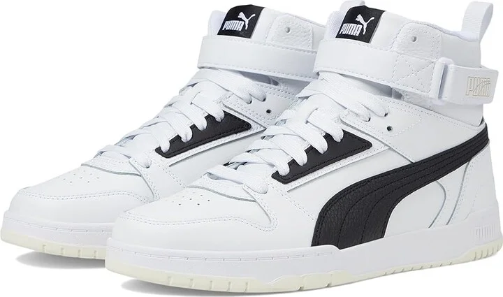 PUMA RBD Game Men's Shoes Puma White/Puma Black/Puma Team Gold : 11.5 D - Medium, Leather/Synthetic