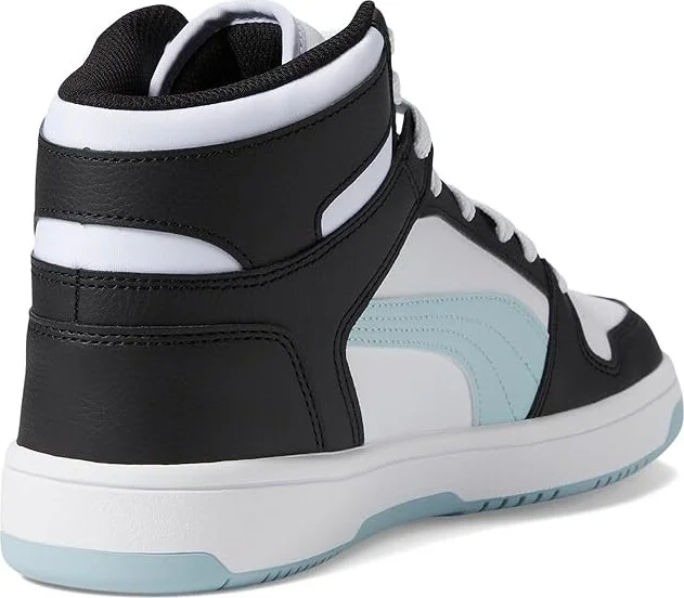 PUMA Rebound Layup Mid Shoes Women's Boots Puma White/Frosted Dew/Puma Black : 7 B - Medium, Leather - Image 4