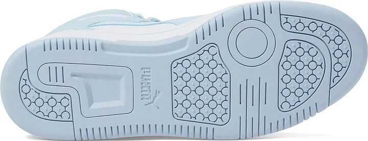 PUMA Rebound Layup Mid Shoes Women's Boots PUMA White/Icy Blue : 5.5 B - Medium, Leather - Image 3