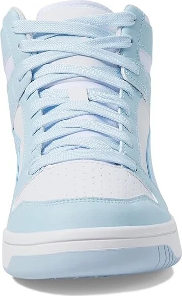 PUMA Rebound Layup Mid Shoes Women's Boots PUMA White/Icy Blue : 5.5 B - Medium, Leather - Image 5
