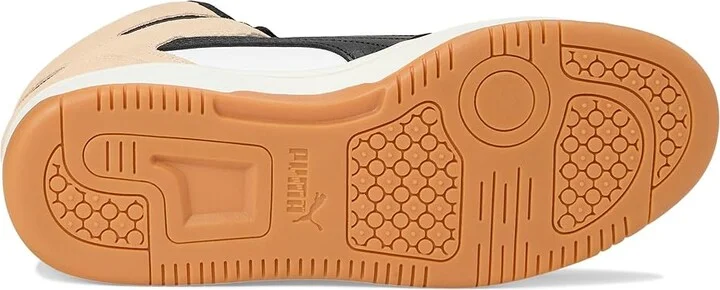 PUMA Rebound Layup Mid Shoes Women's Boots Puma White/Puma Black/Cashew : 5.5 B - Medium, Faux Leather/Leather - Image 3