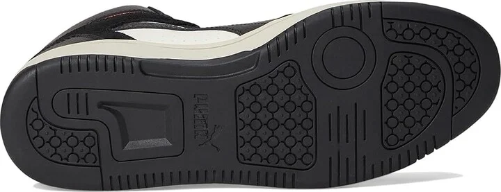 PUMA Rebound Layup Sneakers Men's Snow Shoes Alpine Snow/PUMA Black/Maple Syrup : 9 D - Medium, Rubber/Suede - Image 3
