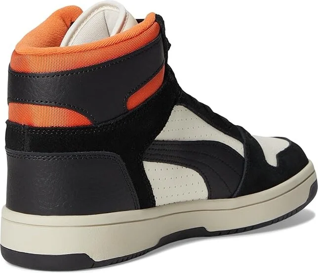 PUMA Rebound Layup Sneakers Men's Snow Shoes Alpine Snow/PUMA Black/Maple Syrup : 9 D - Medium, Rubber/Suede - Image 4