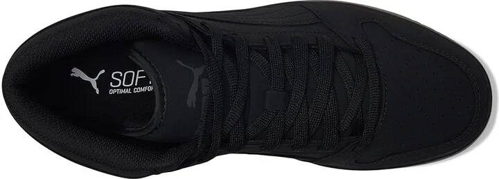 PUMA Rebound Layup Sneakers Men's Snow Shoes Puma Black/Puma Black/Castlerock : 7 D - Medium, Synthetic - Image 2