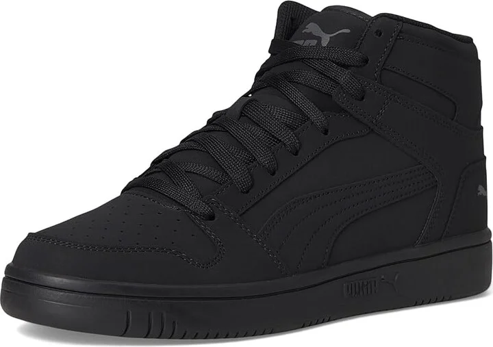PUMA Rebound Layup Sneakers Men's Snow Shoes Puma Black/Puma Black/Castlerock : 7 D - Medium, Synthetic - Image 5