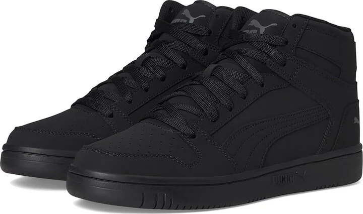 PUMA Rebound Layup Sneakers Men's Snow Shoes Puma Black/Puma Black/Castlerock : 7 D - Medium, Synthetic
