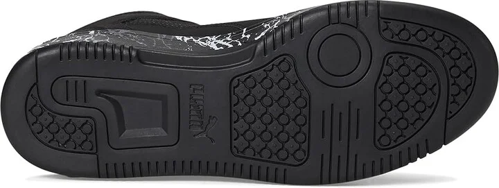 PUMA Rebound Layup Sneakers Men's Snow Shoes Puma Black/Puma Black/Puma White : 10 D - Medium, Leather - Image 3
