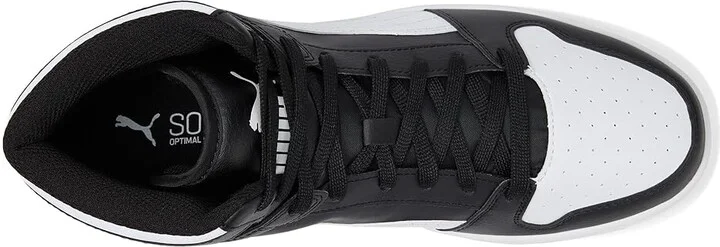 PUMA Rebound Layup Sneakers Men's Snow Shoes Puma Black/Puma White : 13 D - Medium, Leather - Image 3