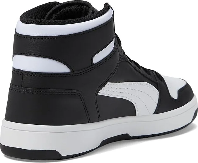 PUMA Rebound Layup Sneakers Men's Snow Shoes Puma Black/Puma White : 13 D - Medium, Leather - Image 5