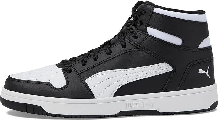 PUMA Rebound Layup Sneakers Men's Snow Shoes Puma Black/Puma White : 13 D - Medium, Leather - Image 7