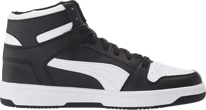 PUMA Rebound Layup Sneakers Men's Snow Shoes Puma Black/Puma White : 13 D - Medium, Leather - Image 8